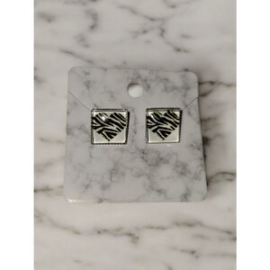 Zebra post stud earrings EDS Ehlers danlos syndrome awareness